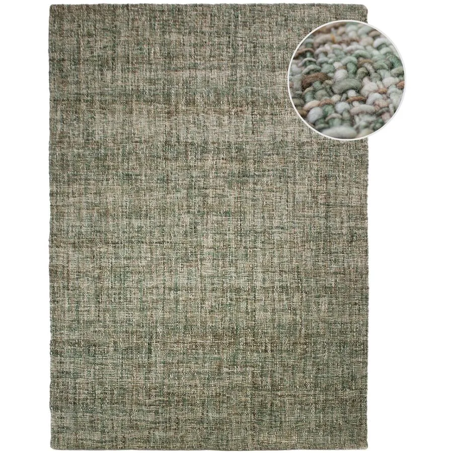 Teppich Hollena Grün 100% Wolle 200 x 290 cm
