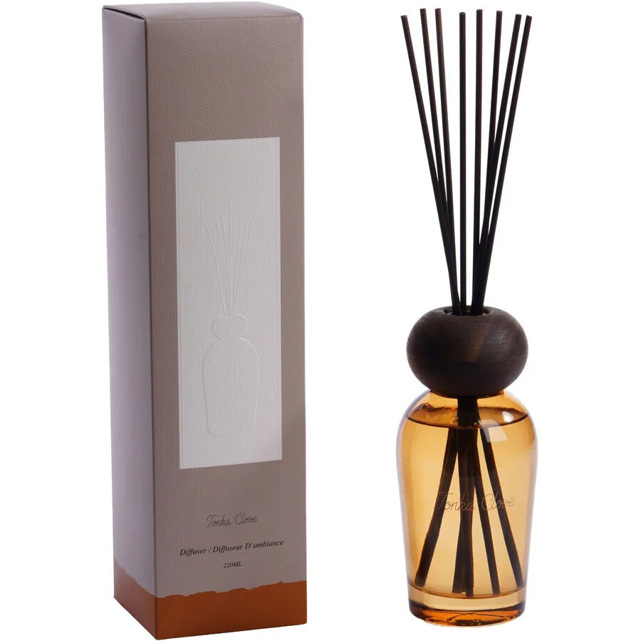 Diffusor Sarina amber 220 ml - Material: Glas/Holz