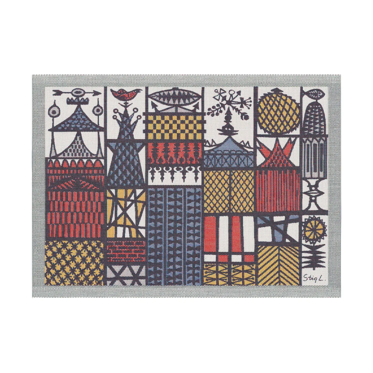 Ekelund Linneväveri Stadsdel Tischset 35x48 cm Multi