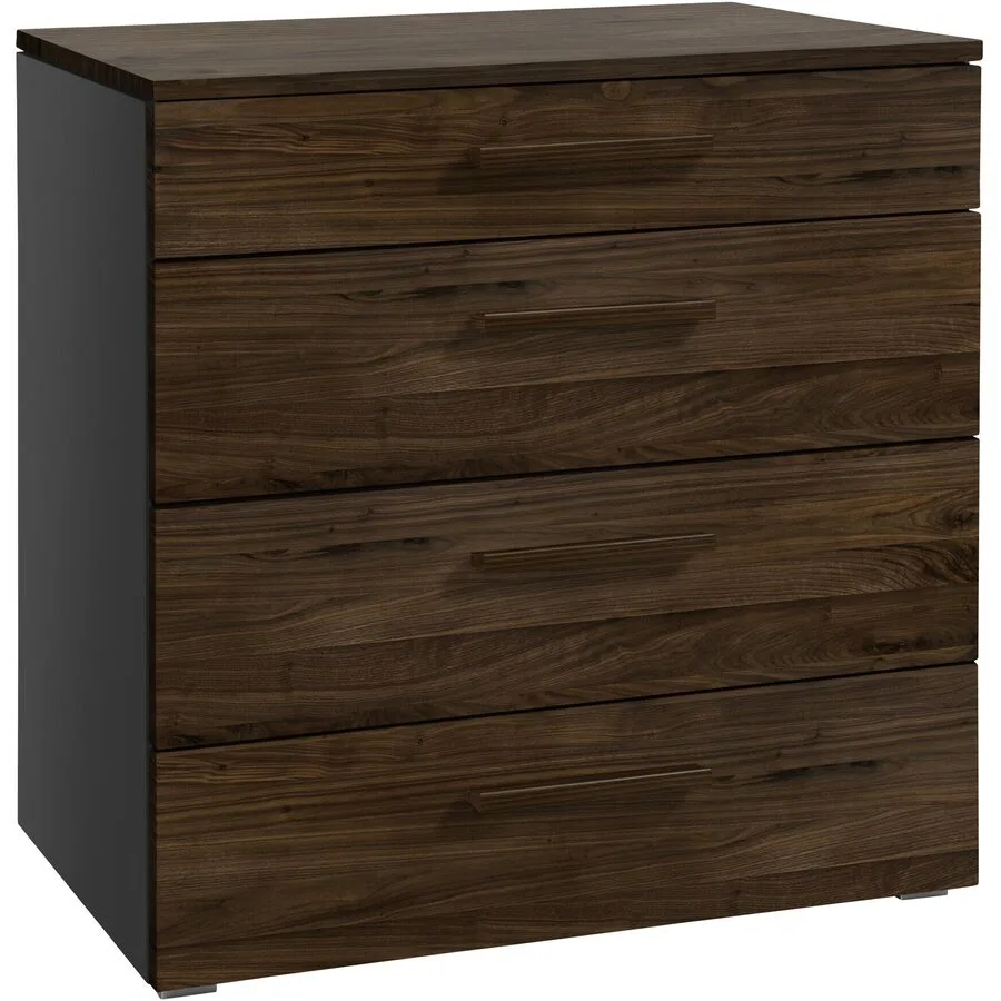 Hasena Kommode Sipi Natur, Anthrazit Nussbaum, MDF B 90 H 86 cm