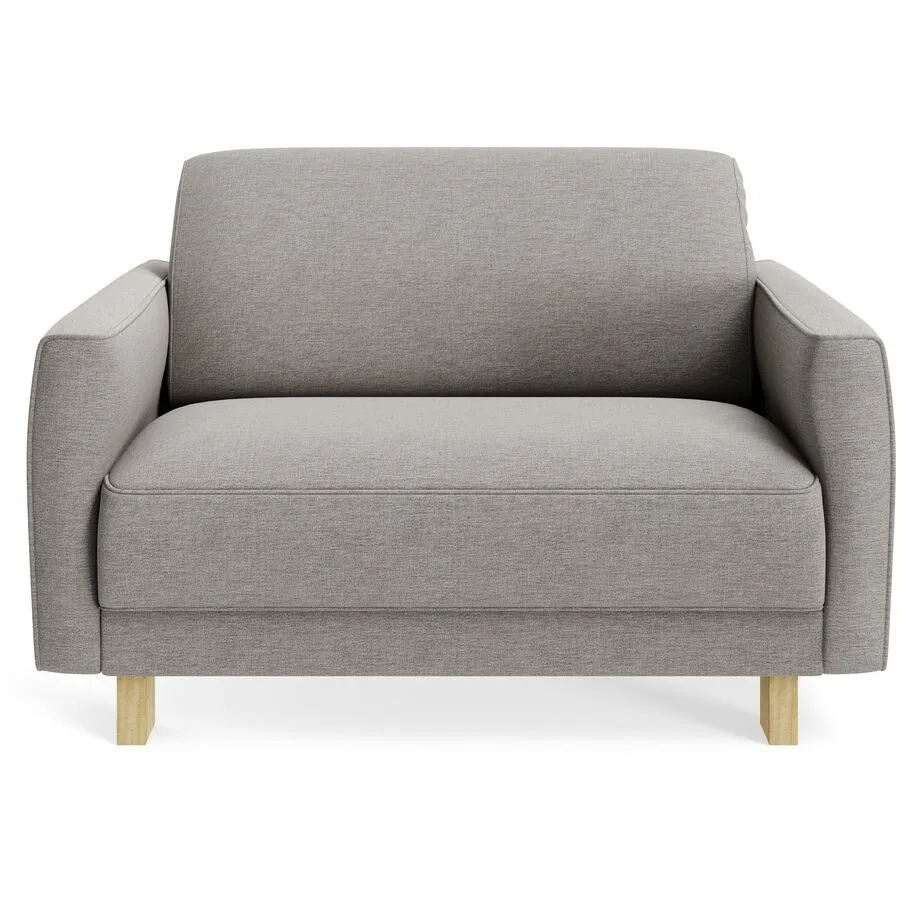Sessel Avena Beige Stoff, Eiche B 117 T 96 H 74 cm - Möbel Konfigurator: Traummöbel individuell zusammenstellen