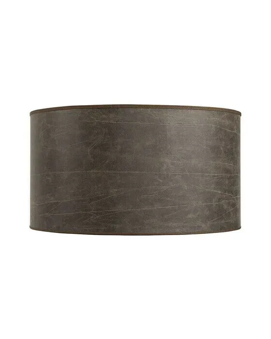 Cylinder lampskærm leather pale brown