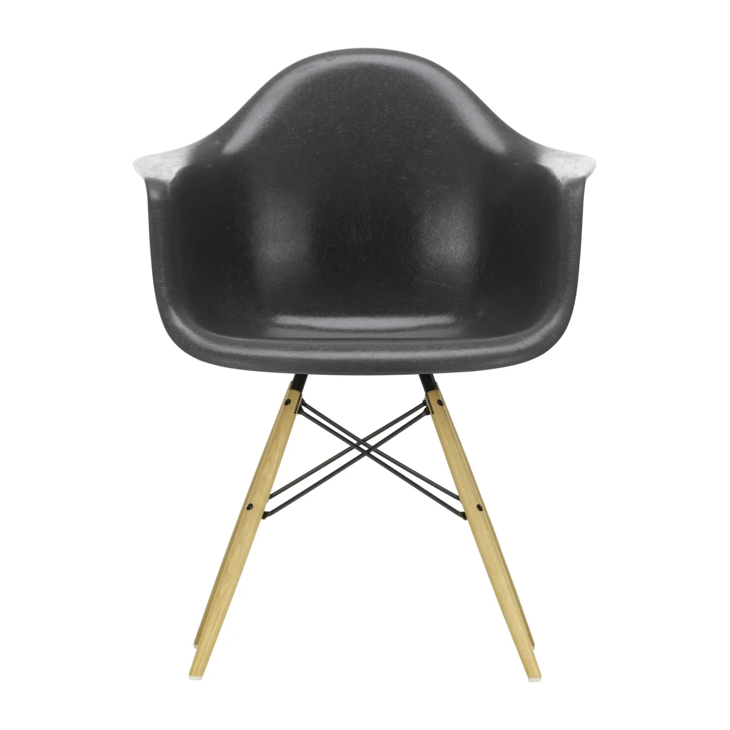 Vitra Eames Fiberglass Armchair DAW karmstol elephant hide grey, askben