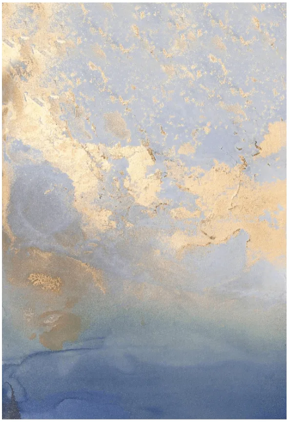 Wilton-teppe - Lesley (blå/gull) (Størrelse: 160 x 230 cm)