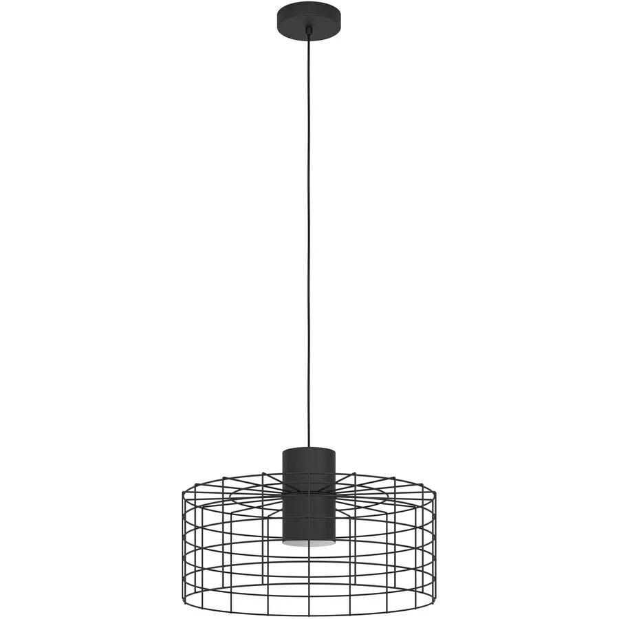 Eglo Pendellampe Milligan Schwarz/Weiss Stahl 48 cm 110 cm