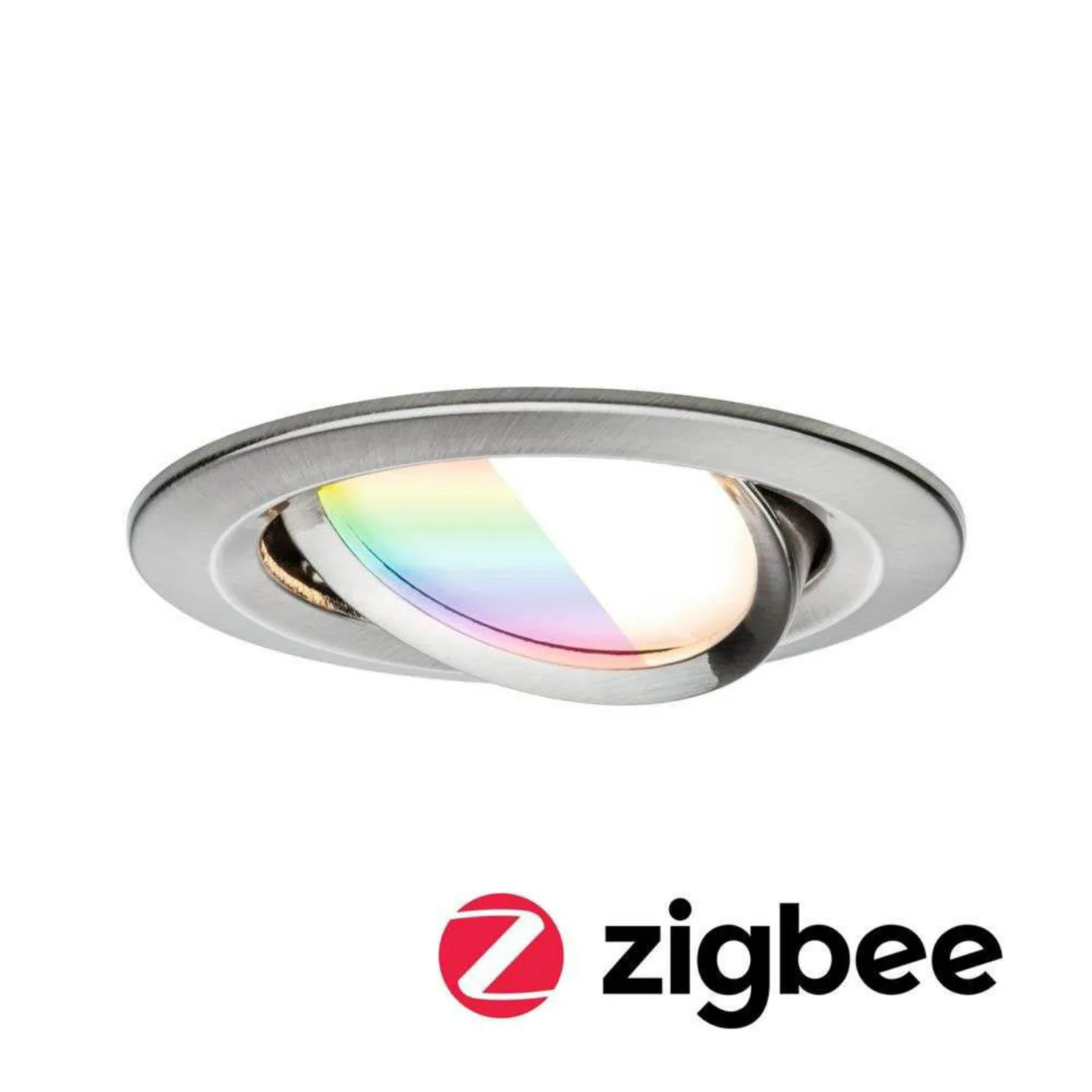 Nova Coin Smart LED-Einbaulampe eisen Ø8,4cm RGBW - Paulmann - Wohnzimmer - Aluminium