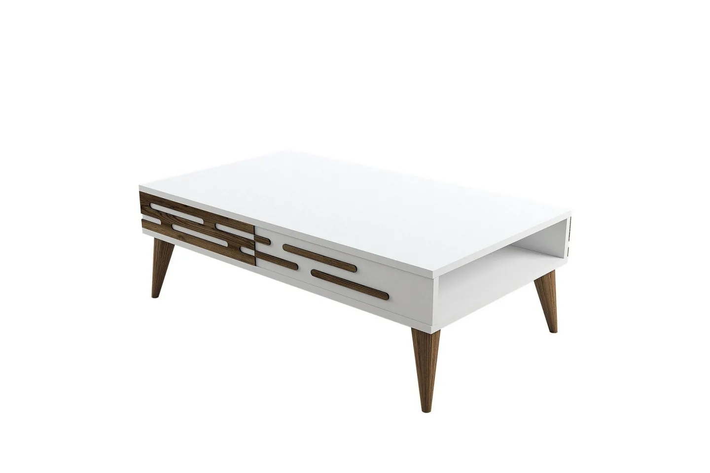 Valensiya Soffbord 105 cm - Valnöt/Vit