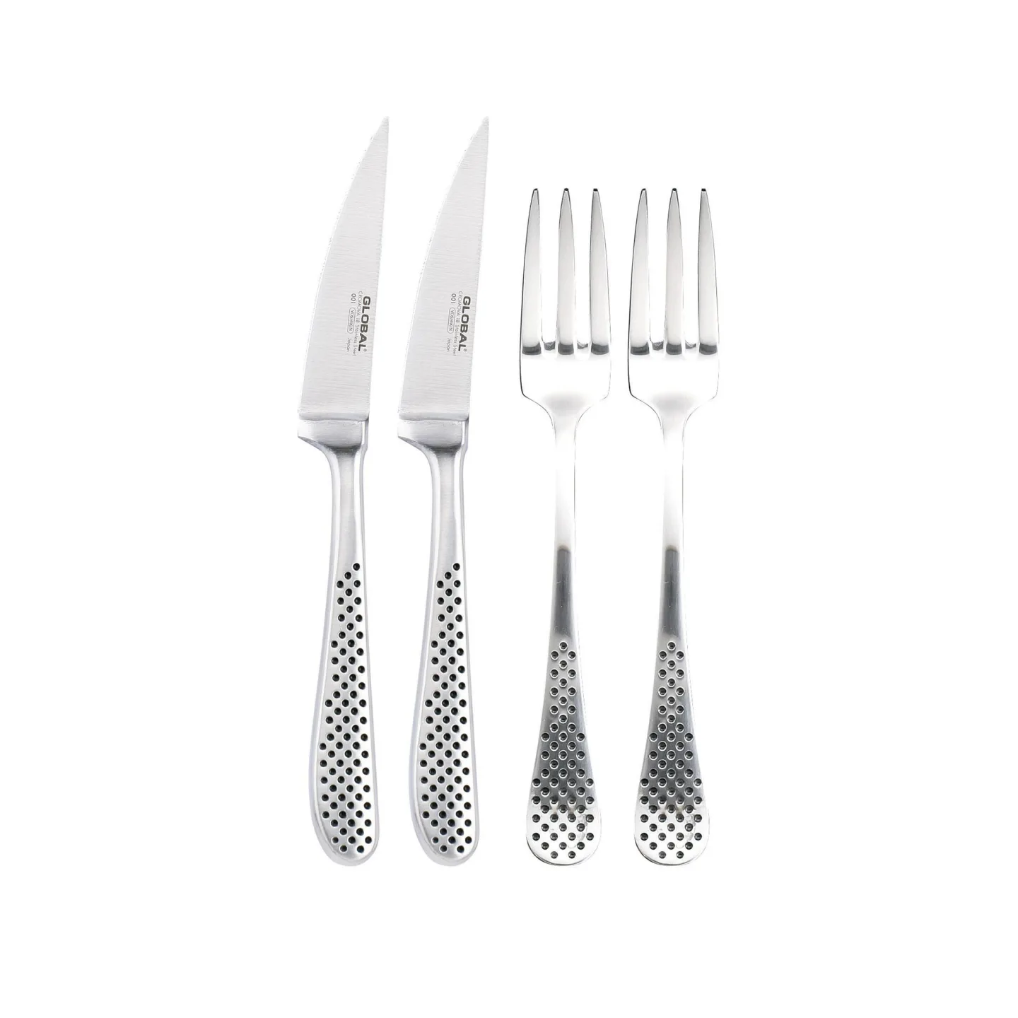 Global - Bestick 2 Gafflar & 2 Knivar - Bestickset - Metall