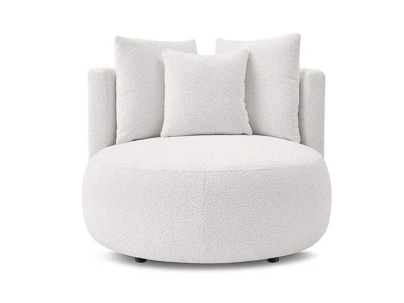 Sessel BOBOCHIC CESAR Boucle-Stoff weiss