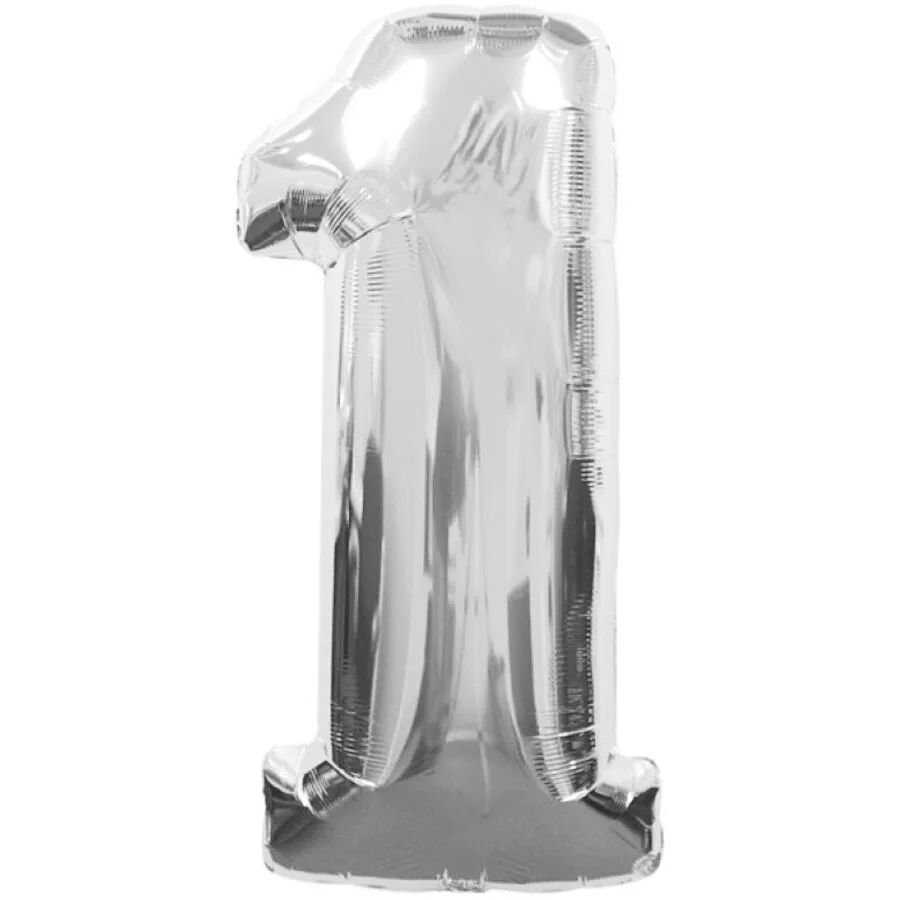 Luftballons Office silber Folie H 86 cm 1 Stk