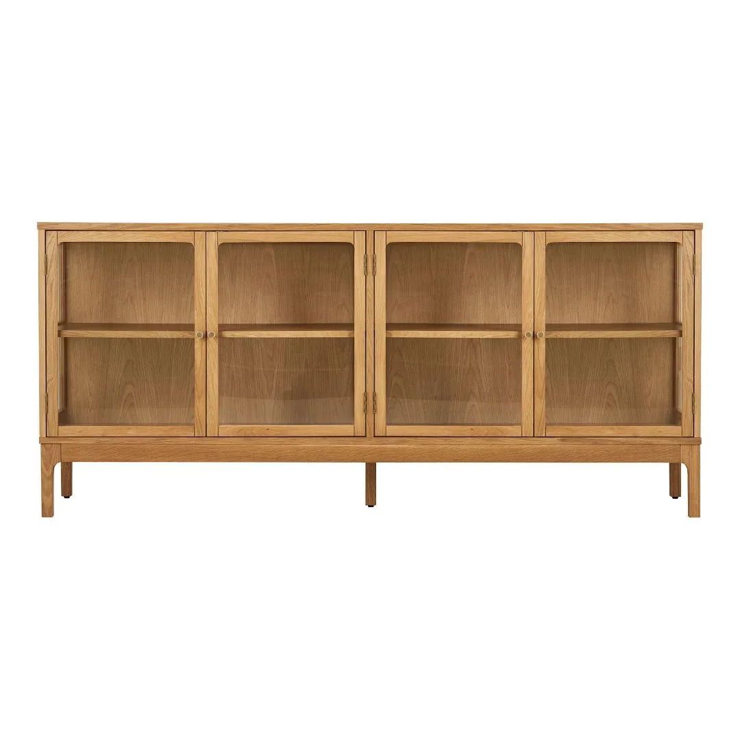 Vigga Sideboard 4 Glastüren 1 Regal eiche.