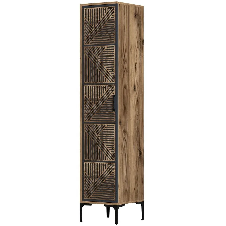 Kleiderschrank Uyumak Walnuss Melamin B 40 cm