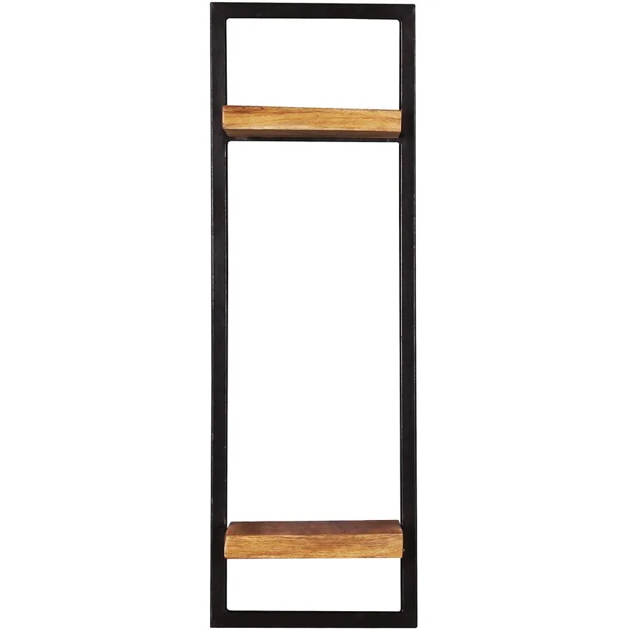 Wandregal Neysi natur, schwarz Mangoholz B 25 T 25 cm