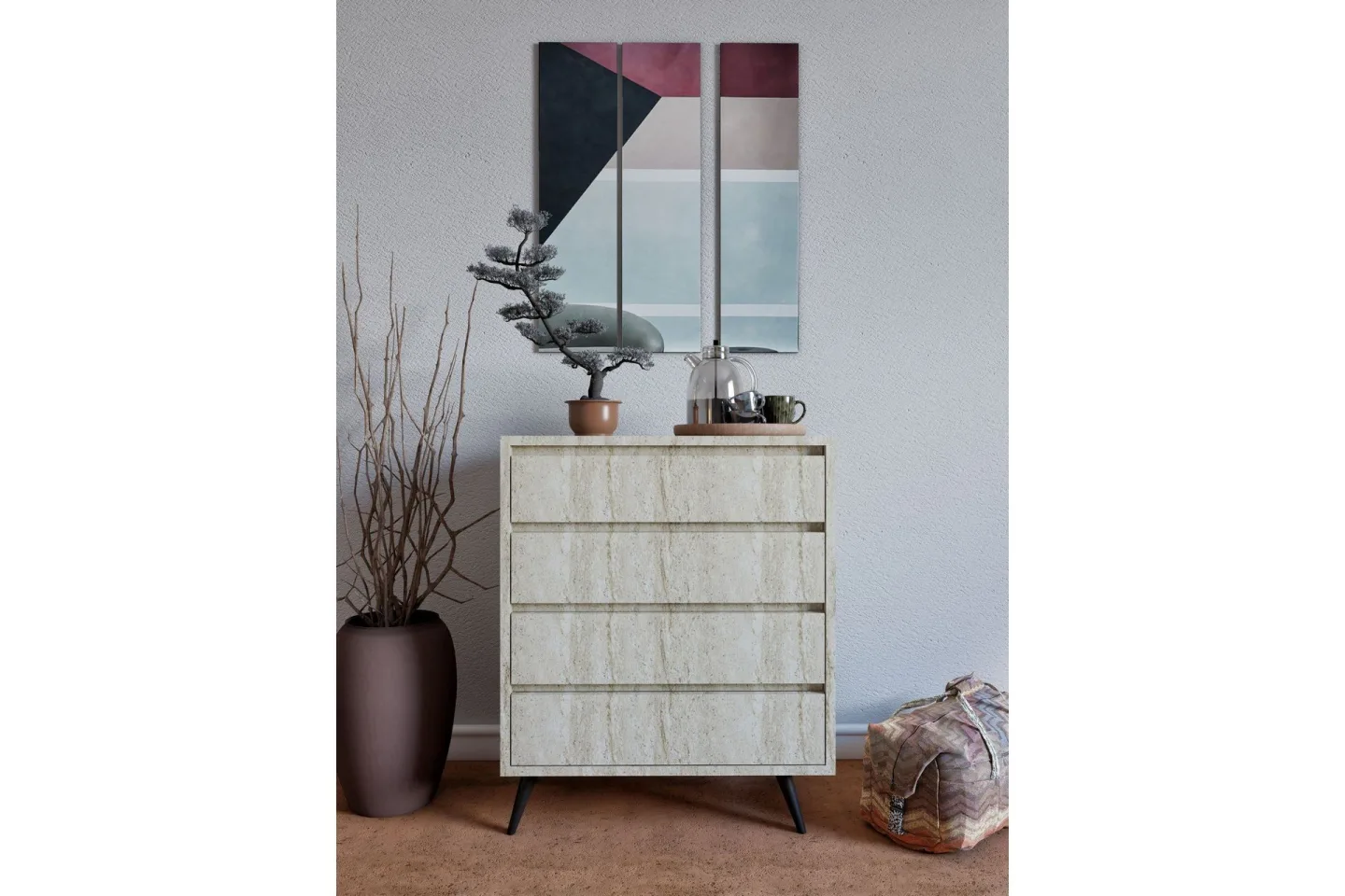 Suvera Byrå 70 cm - Beige