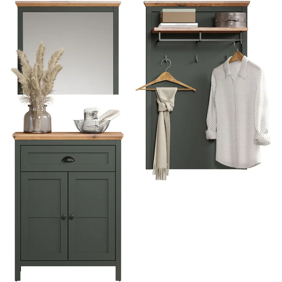Garderobenmöbel Stanton tannengrün MDF B 169 T 39 H 198 cm