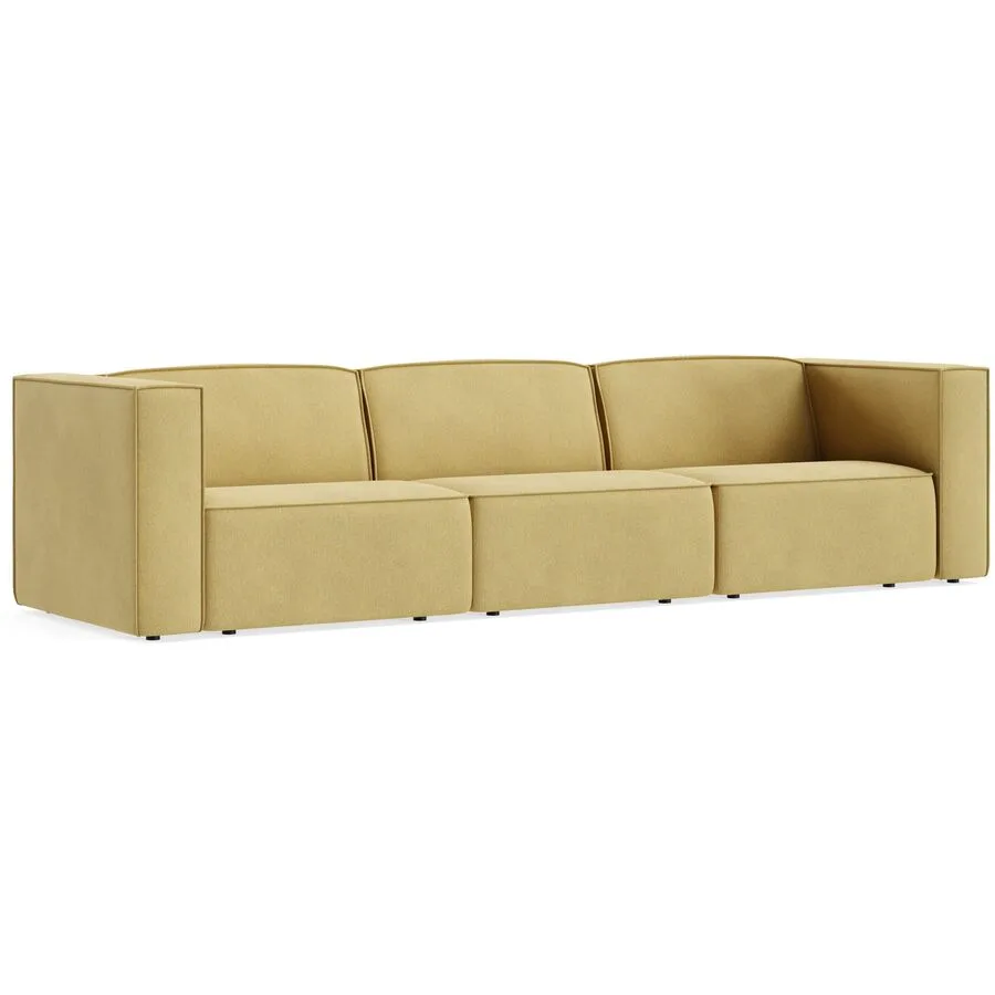 Sofa Melon Stoff YAGER - 21 mustard B 111 T 93 cm - Möbel Konfigurator: Traummöbel individuell zusammenstellen