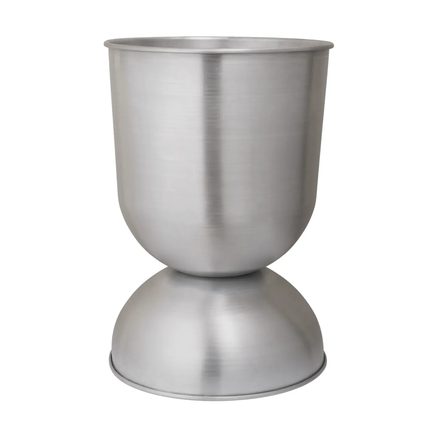 Ferm Living Hourglass Blumentopf groß Ø50 cm Aluminium