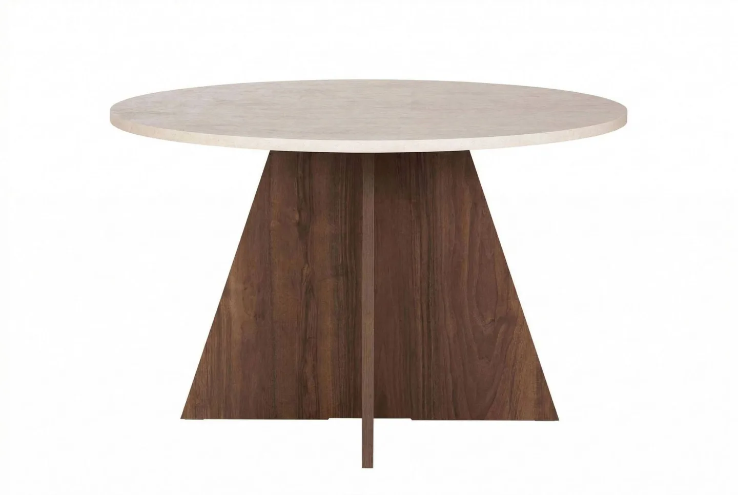 Zalen Matbord 120x75x120 cm - Travertine Walnut