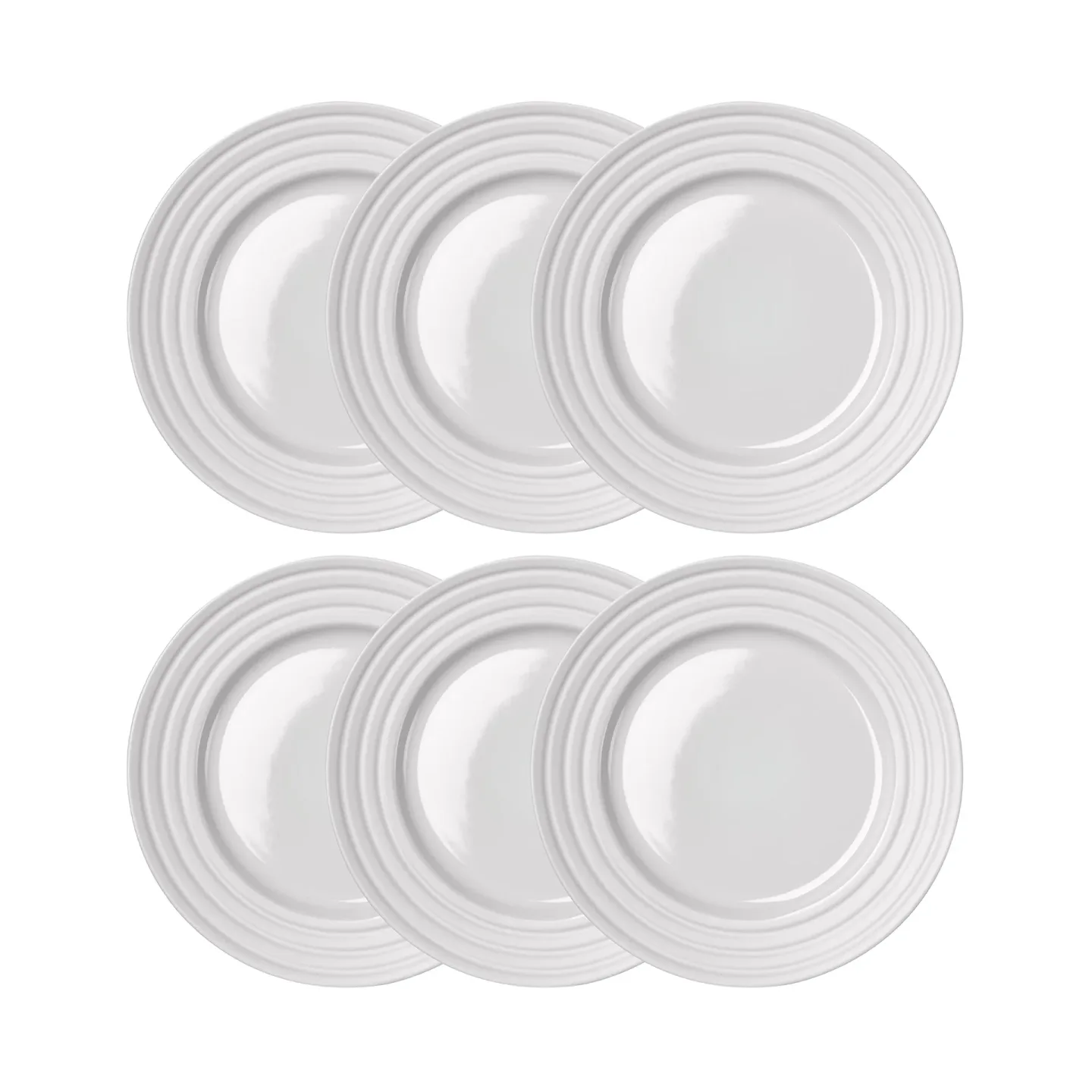 NJRD Lines assiett Ø21 cm 6-pack Vit