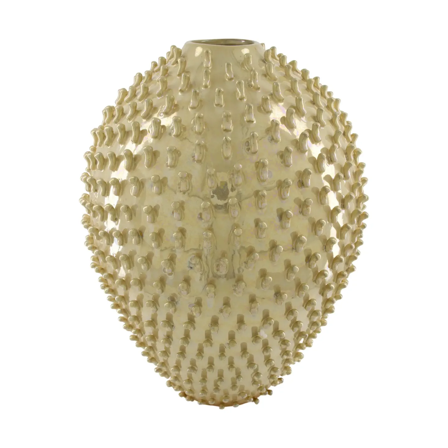 Decofinder Vase Puffiso, Keramik, Perlmutt | Schubiger Möbel