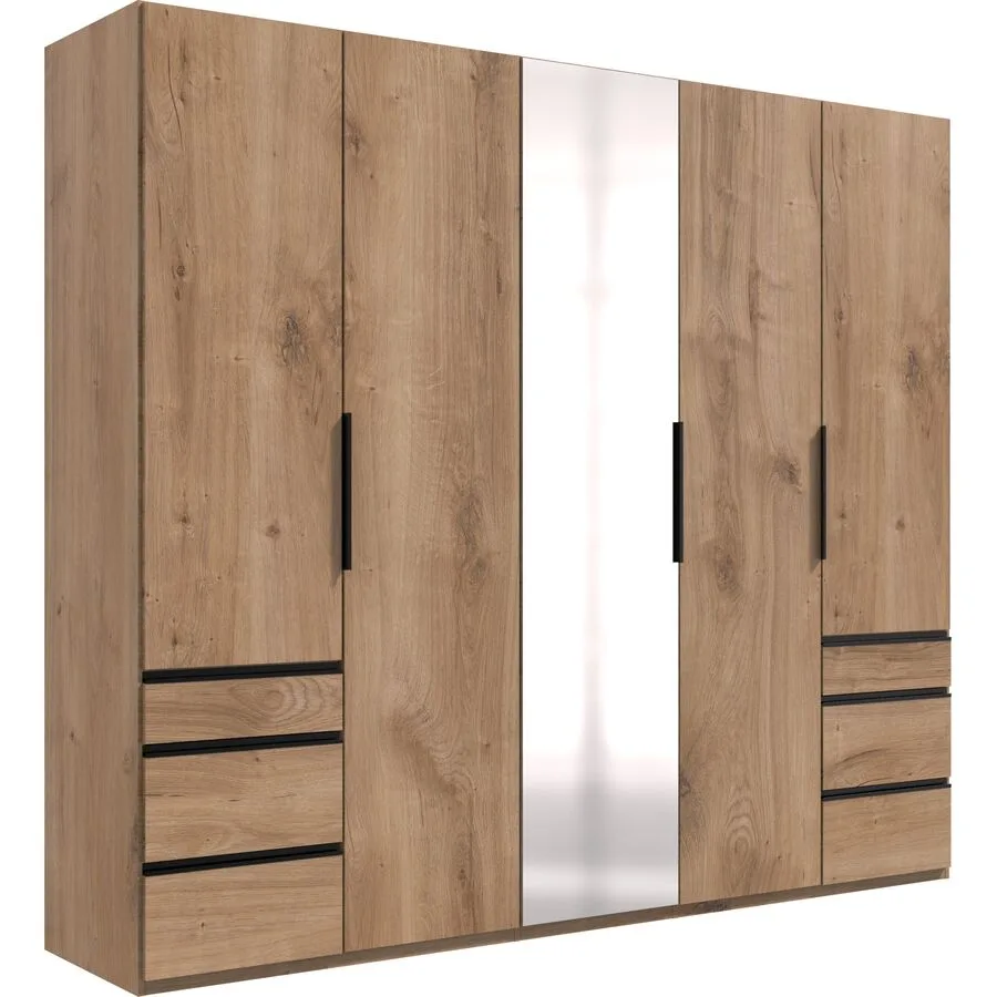 Kleiderschrank Sanko Plankeneiche Holzwerkstoff B 250 cm