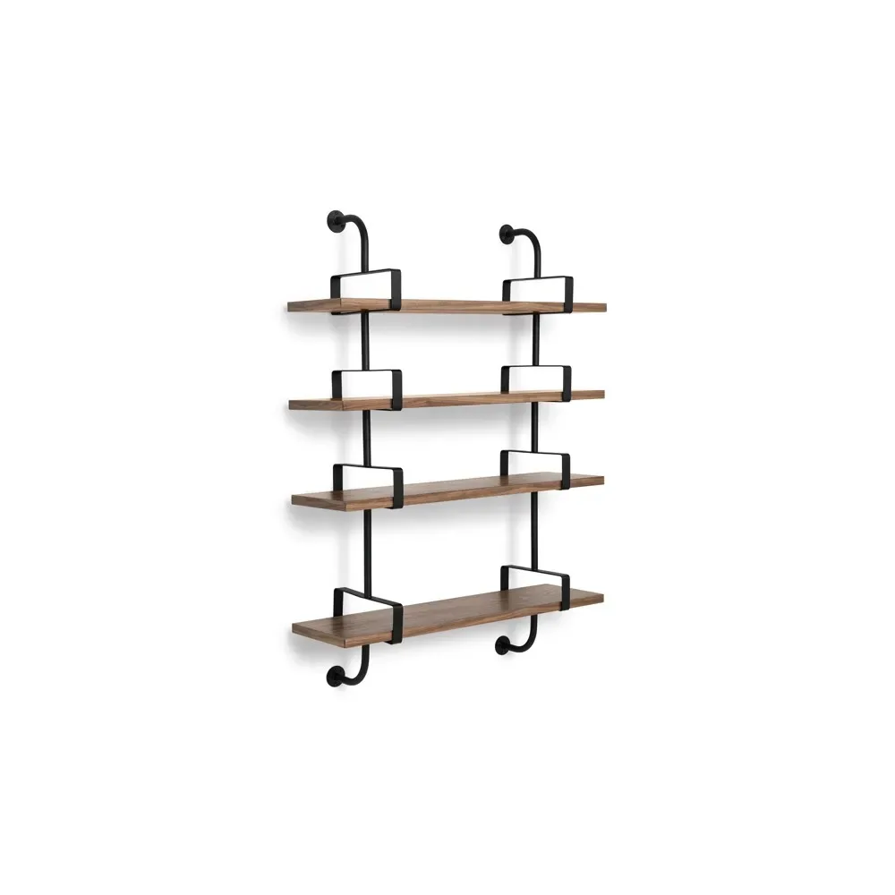 GUBI Demon vägghylla 4 plan walnut, 95 cm