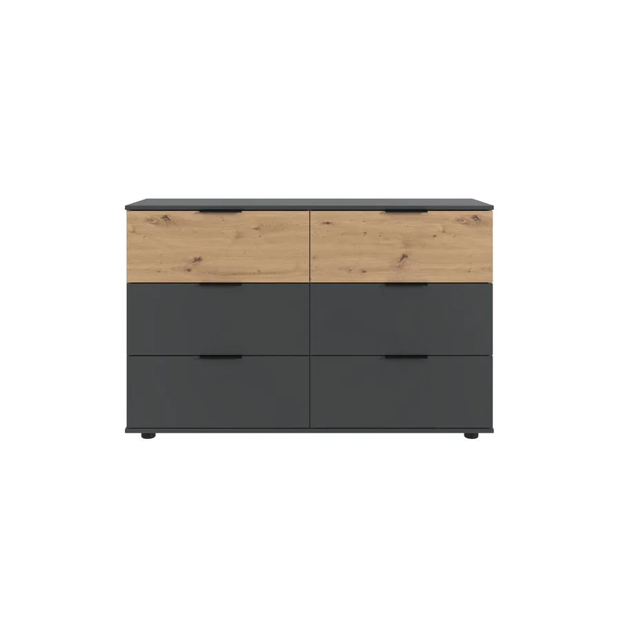 Kommode Shane Eiche/graphit Holzwerkstoff B 130 H 83 cm