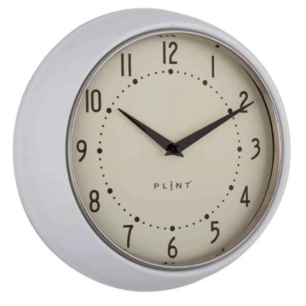 Klocka 50-tal Vit (Plint)