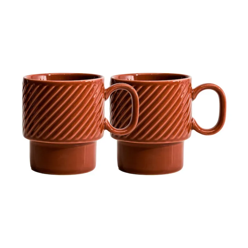 Sagaform Coffee & More Kaffeetasse 2er Pack Terrakotta