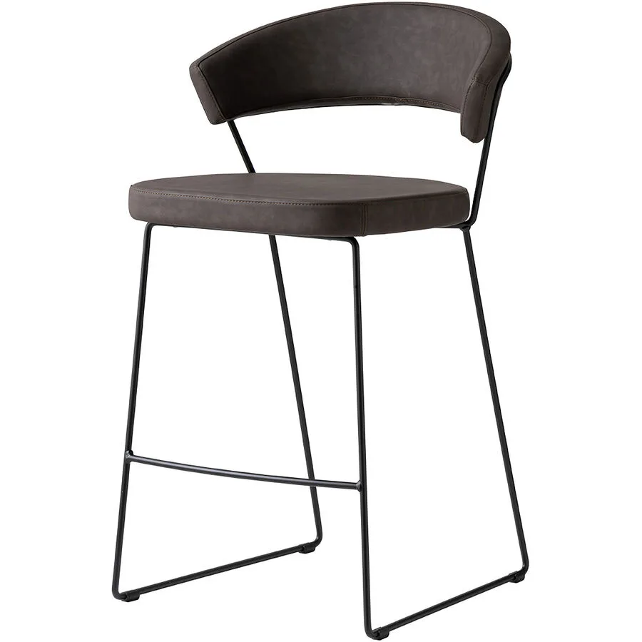 CONNUBIA Barhocker New York dunkelbraun Metall H 91 cm