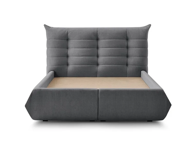 Kastenbett BOBOCHIC CLOTHILDE 160x200cm spanplatte dunkelgrau