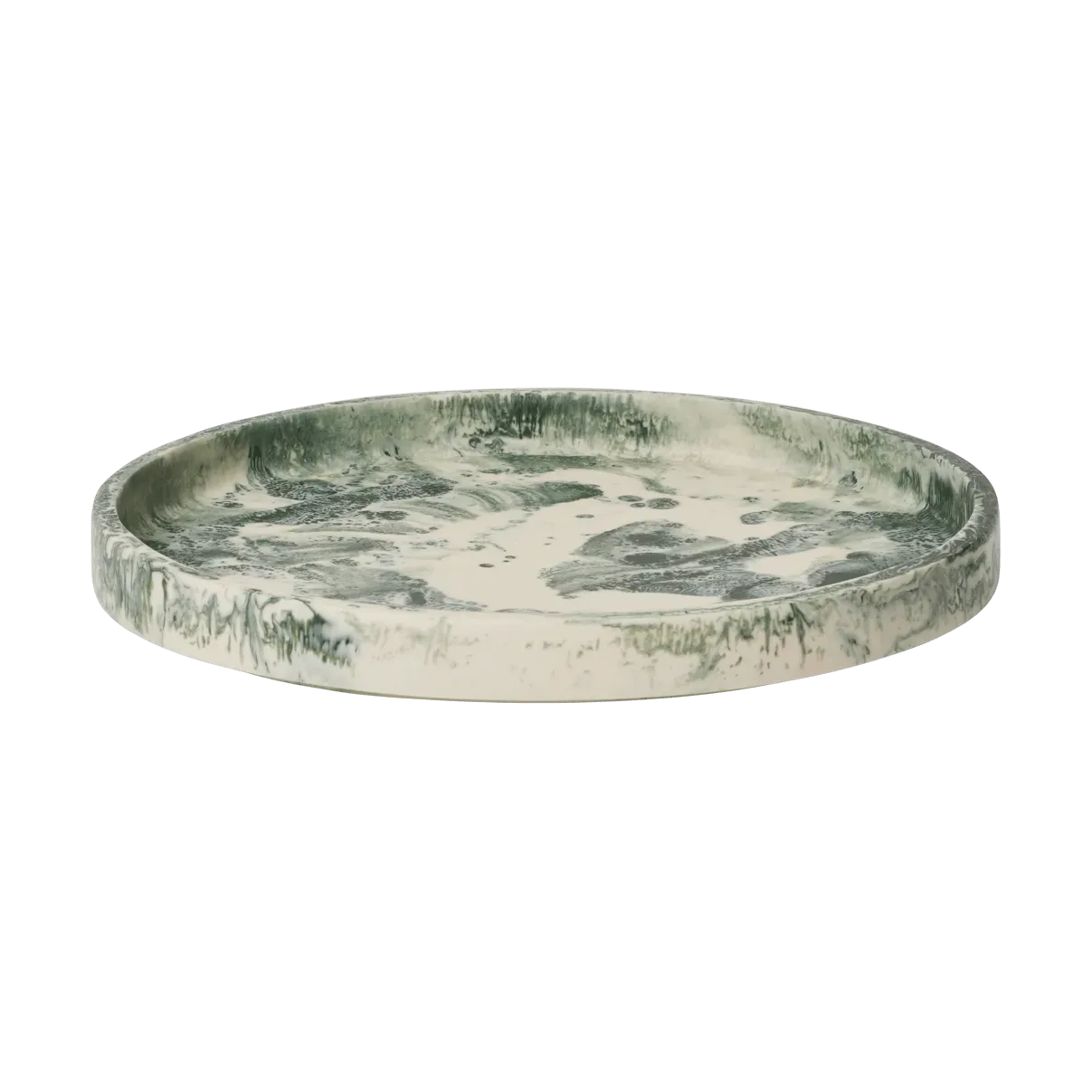 Ferm Living Mist Dekotablett Ø30 cm Emerald-off-white