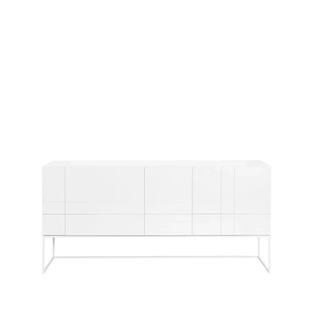 Asplund Kilt Light 180 sideboard white, 3 dörrar, 2 lådor