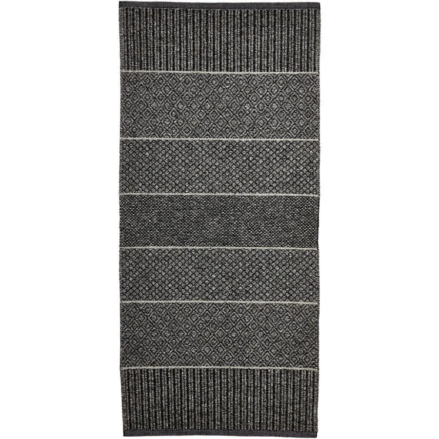 HORREDSMATTAN Teppich Alice graphite Streifen Mischgewebe 150 x 250 cm