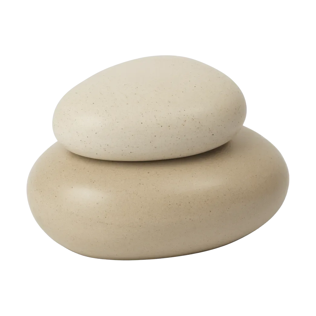 Ferm Living Pebble Dose medium Sand/Cream