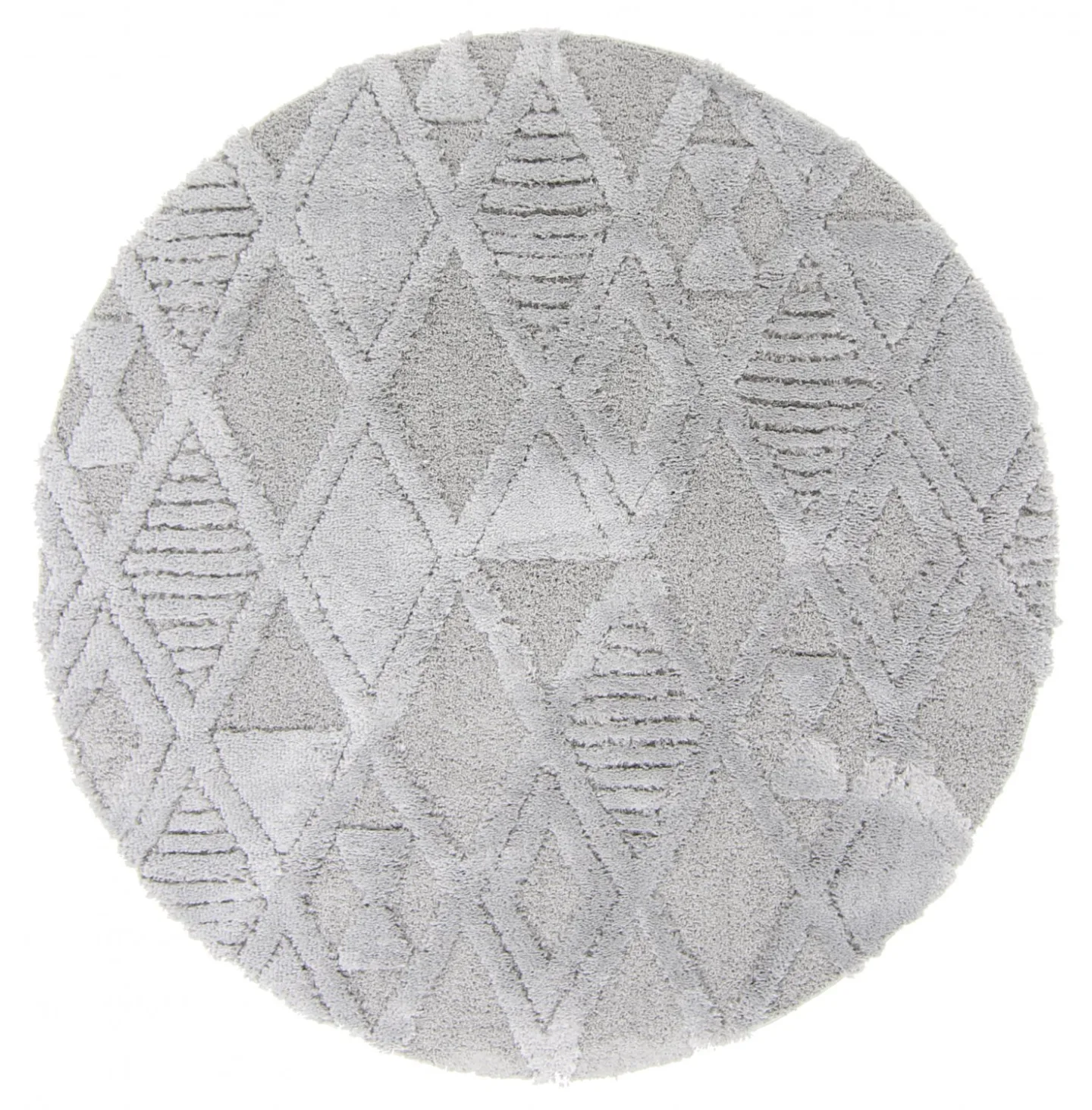Runde tepper - Rostock (grå) (Størrelse: Ø 200 cm)