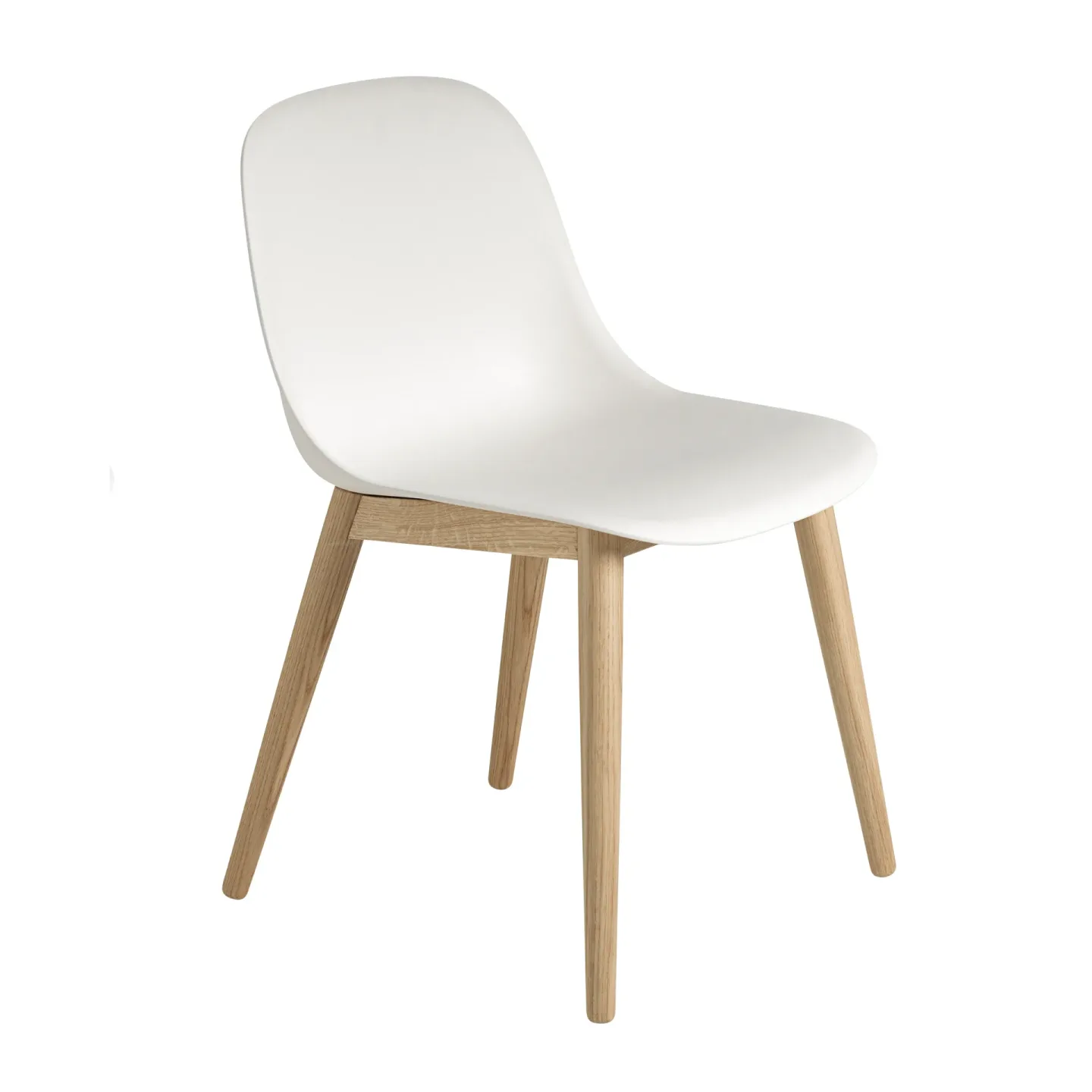 Muuto Fiber Side Chair stol med träben Natural white-Oak