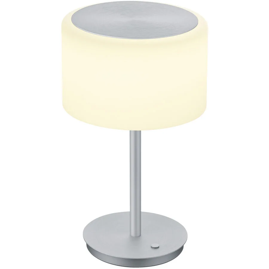 Bankamp Tischlampe Grand opal Silber Aluminium 20 cm 34 cm - Farbe: Aluminium eloxiert - LED - Lichtfarbe: Extra warmweiss - Tischlampe- LED