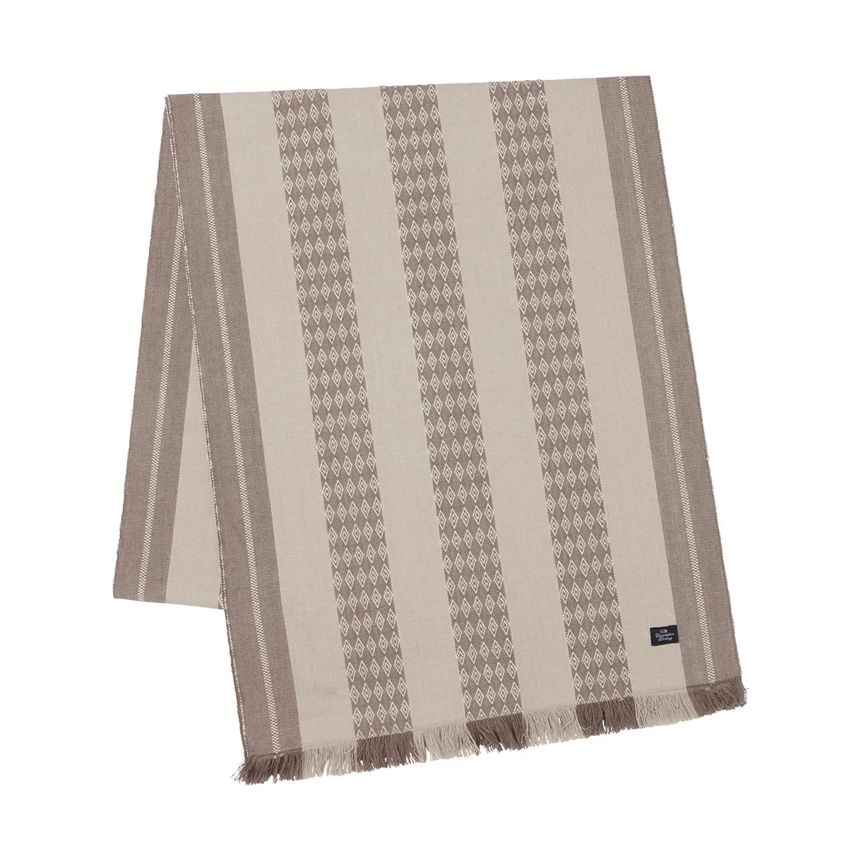 Lexington Jacquard Striped Tischläufer 50x350 cm Beige