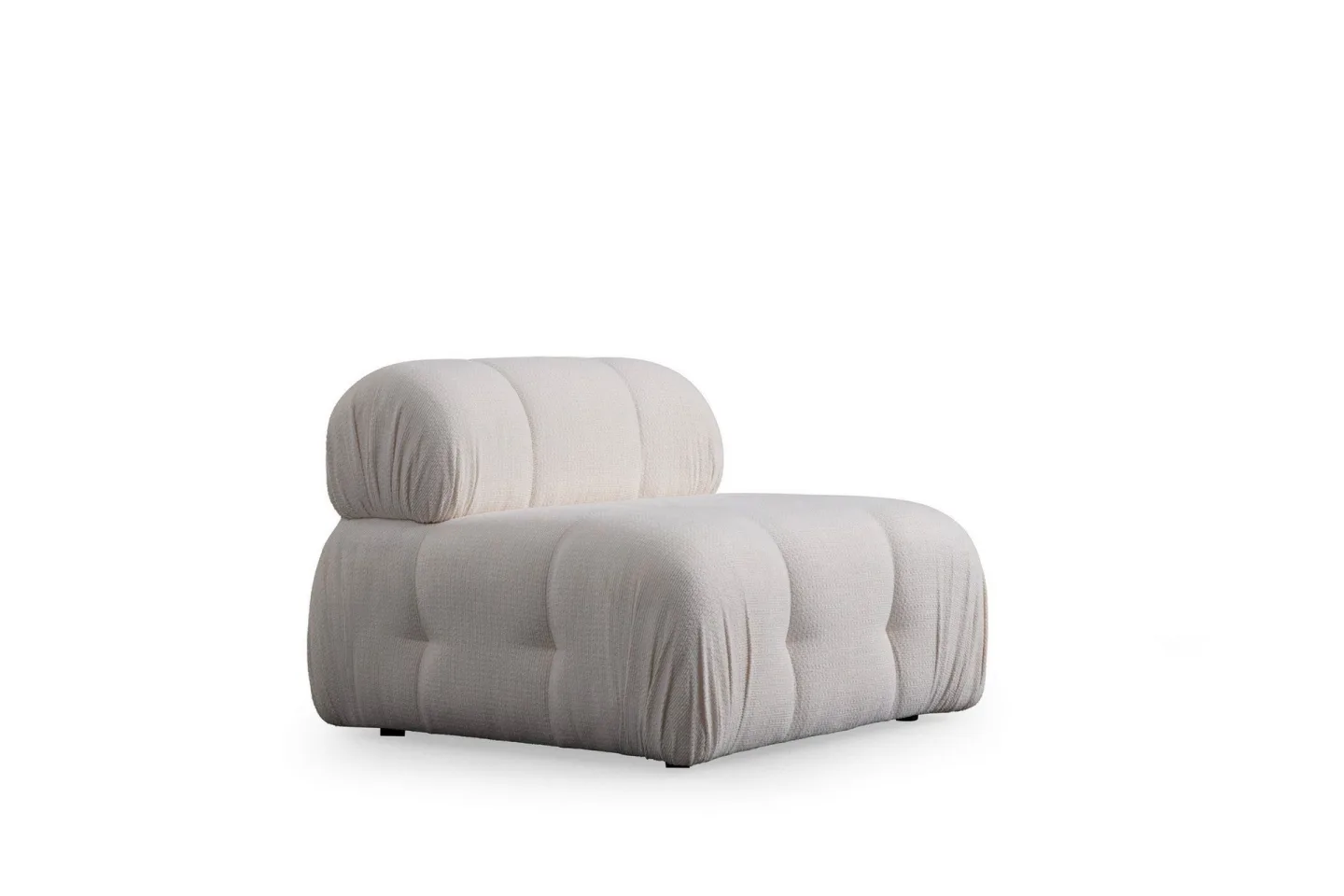 Belgin Mittmodul / Fåtölj 95 cm med fast ryggstöd - Vit