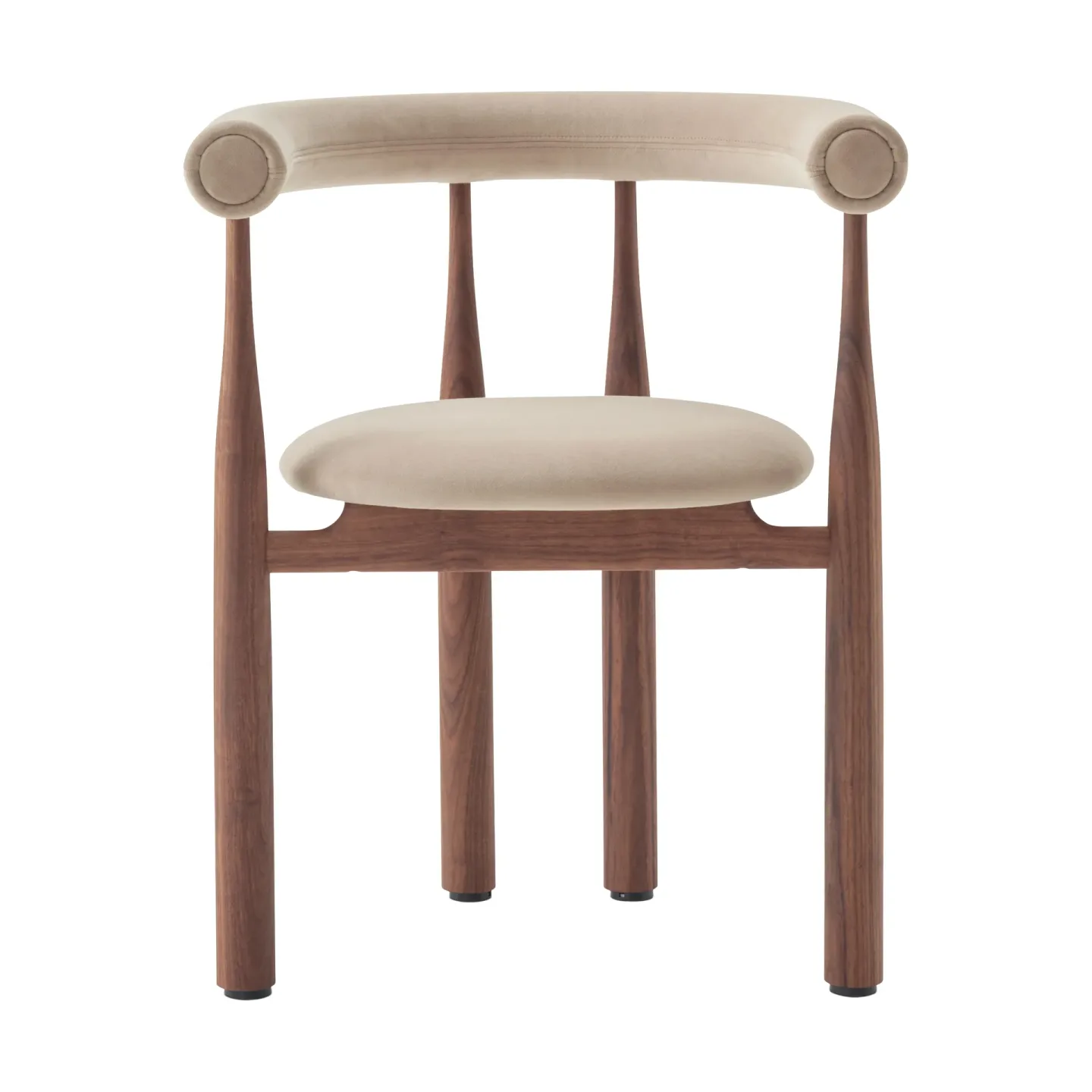 New Works Bukowski karmstol klädd Walnut, Megan 26 Beige