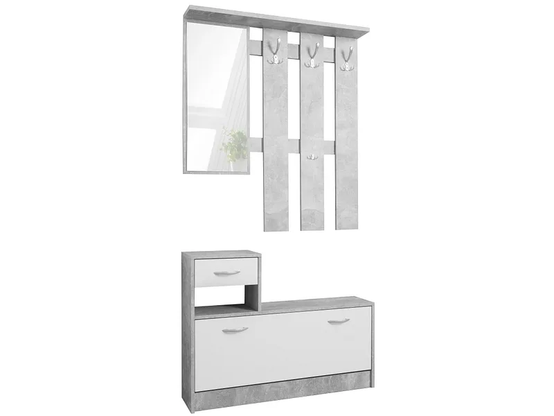 Garderobe LUMI 100x25x180cm beton