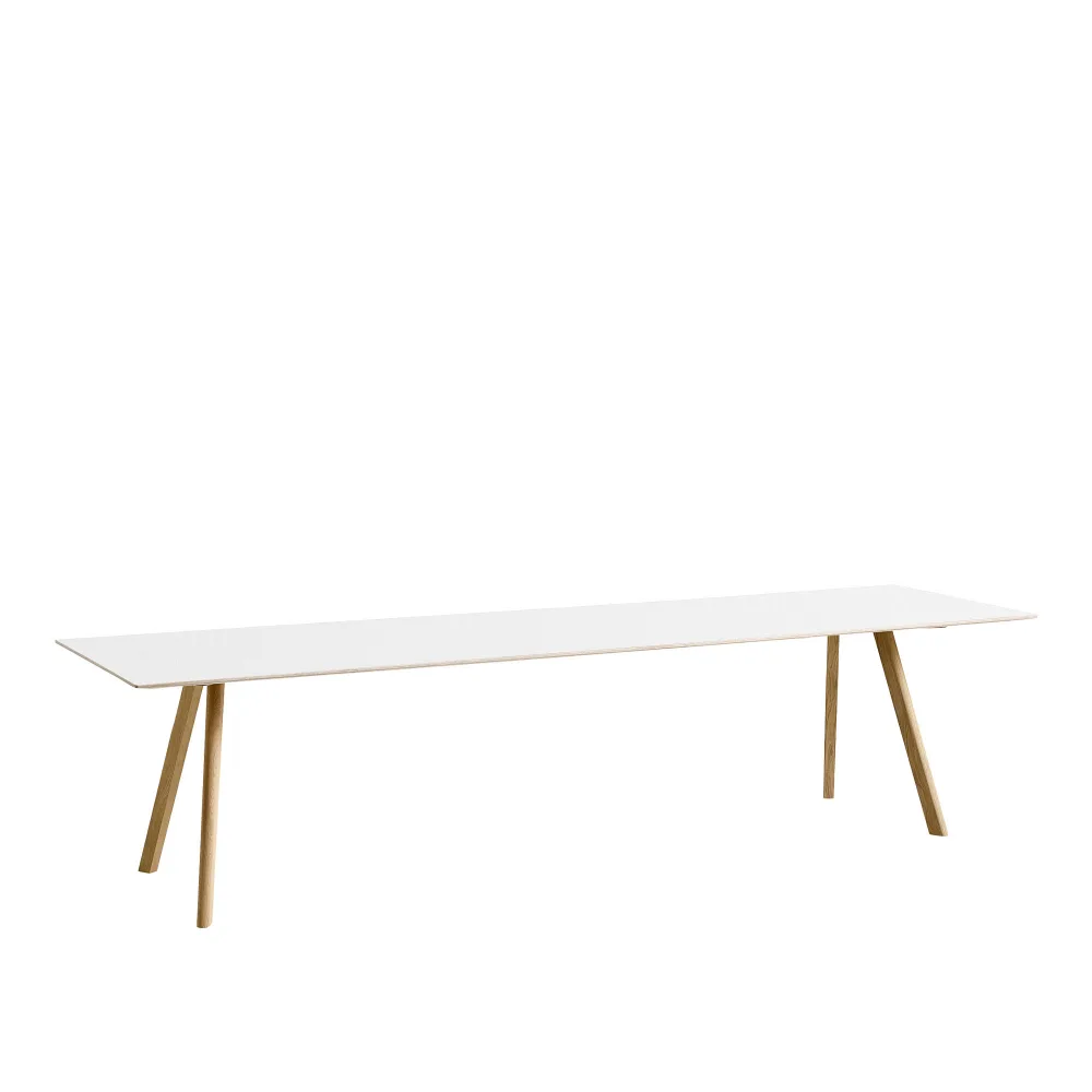 HAY - CPH30 2.0 Table Lacquered Oak Frame L300 X W90 X H74 White Laminate Tabletop Lacquered Edge - Matbord - Ronan & Erwan Bouroullec - Vit - Trä