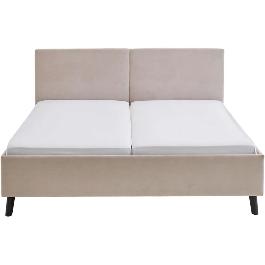 Bett Nola Beige Stoff 180 x 200 cm