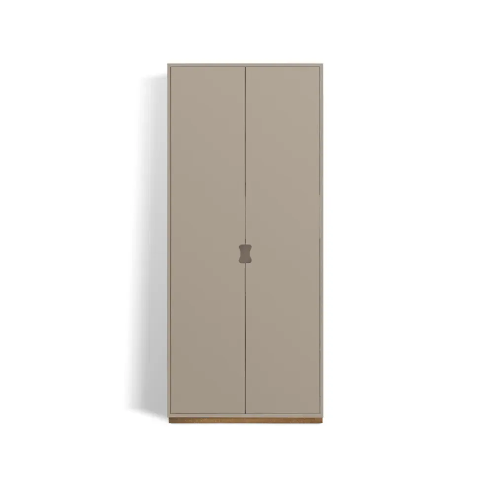 Asplund Snö F Hochschrank Dark sand, eichensockel, 30 cm