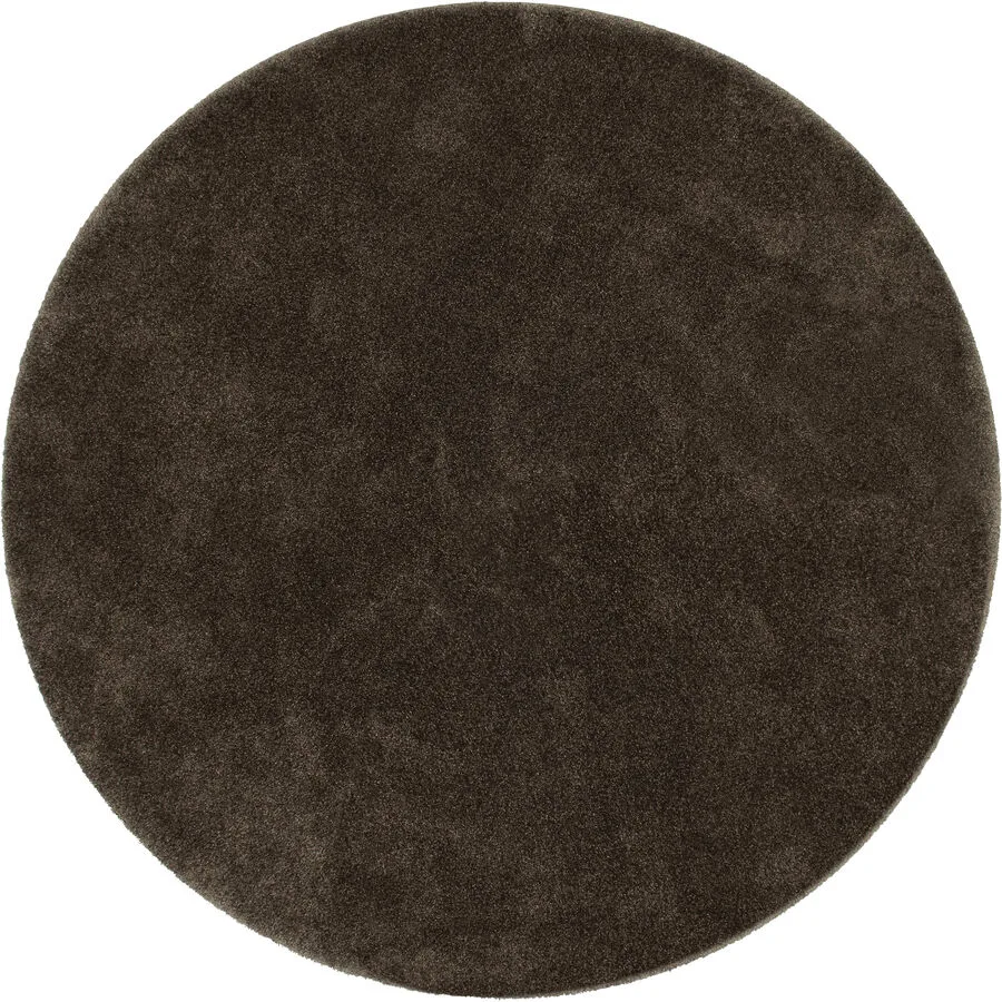 Teppich Synthetisch Bienna Taupe Einfarbig Polyamid 200 x 200 cm