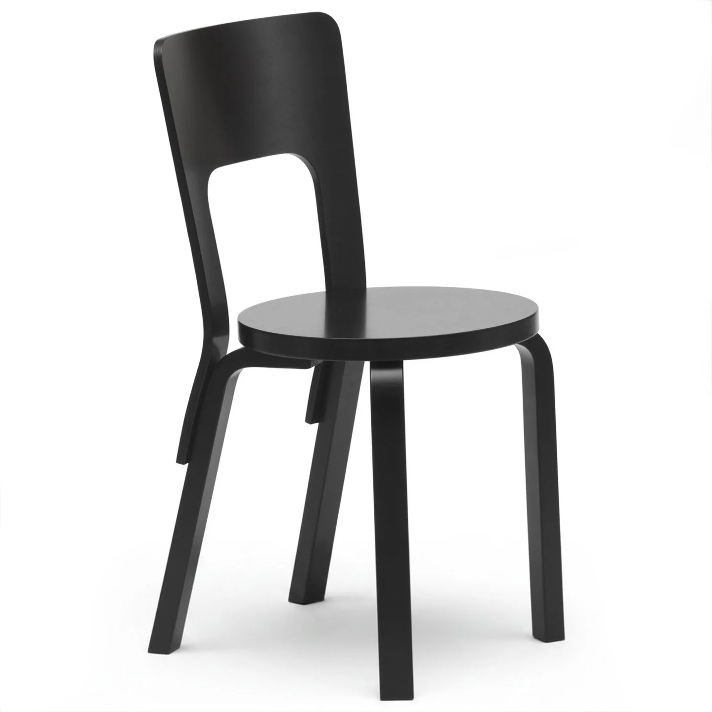 Artek - Stol 66 Svart - Matstolar - Alvar Aalto - Svart - Trä