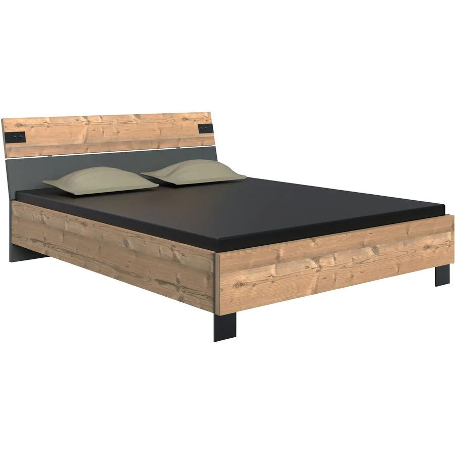 Bett Malma Weisstanne Holzwerkstoff 180 x 200 cm