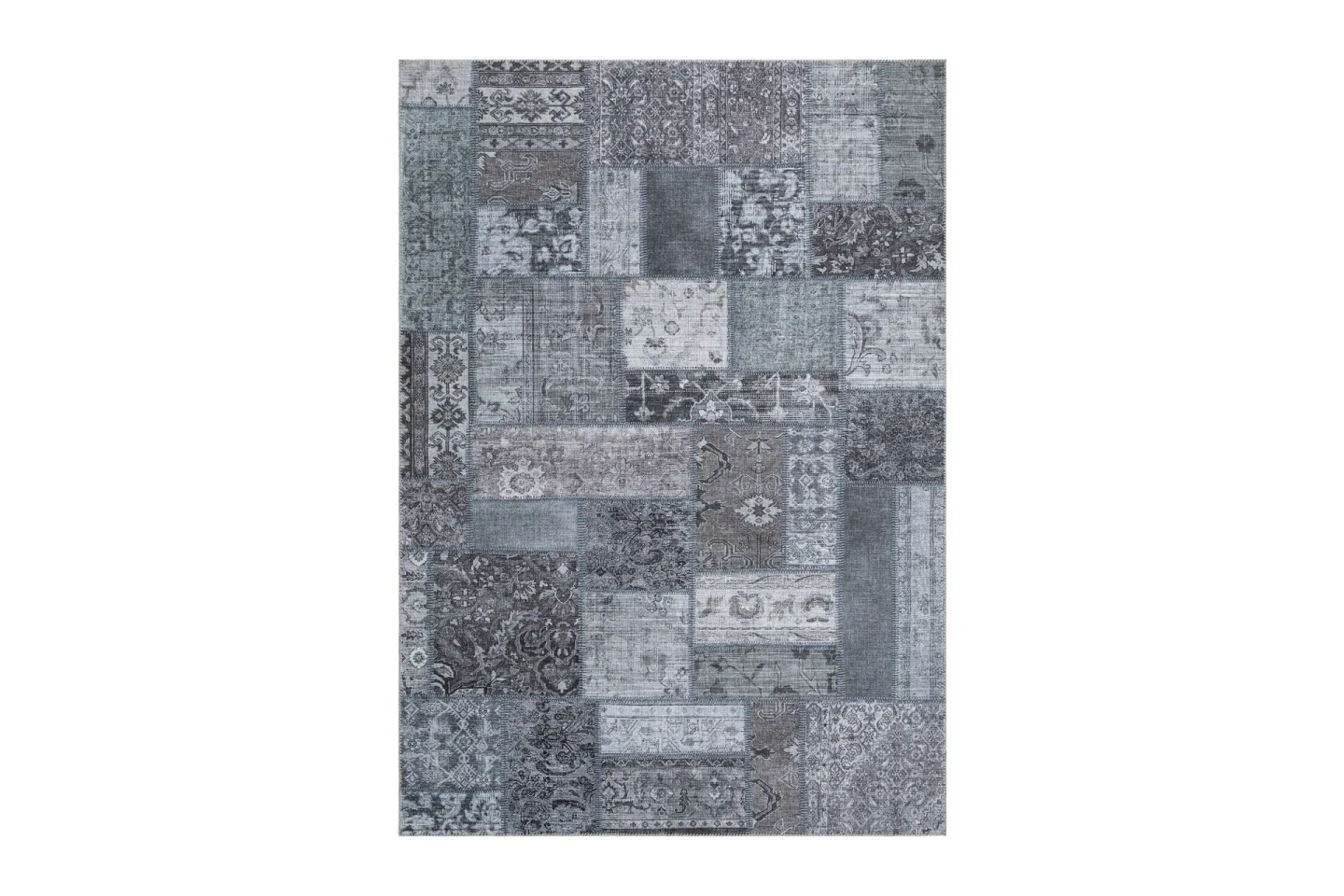 Patchwork Wiltonmatta 300x400 cm Rektangulär - Grå