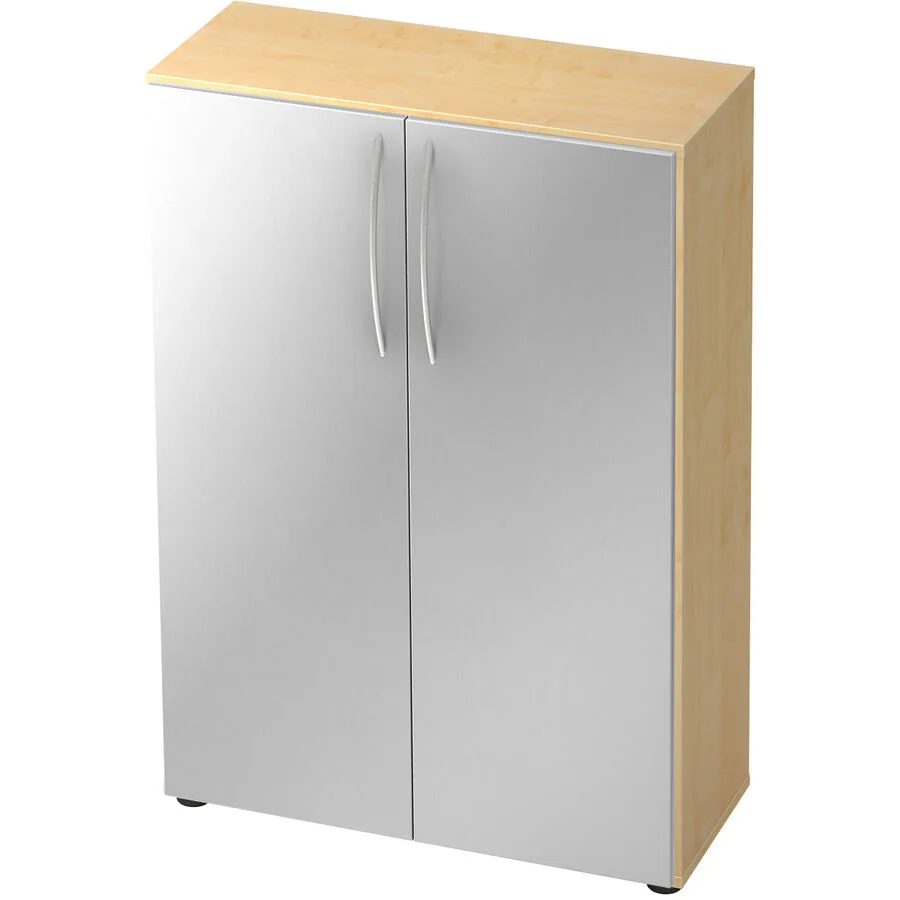 Schrank Office Silber, Ahorn Dekor Holzwerkstoff B 80 cm H 114.4 cm